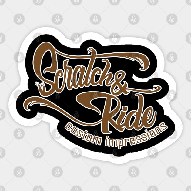 Scratch & Ride Brand (Brown Logo) Sticker by Scratch&Ride